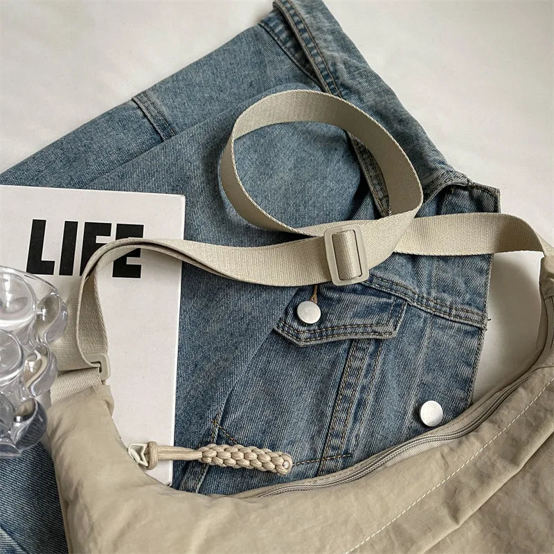 High-Capacity Nylon Crossbody Shoulder Bag for Women