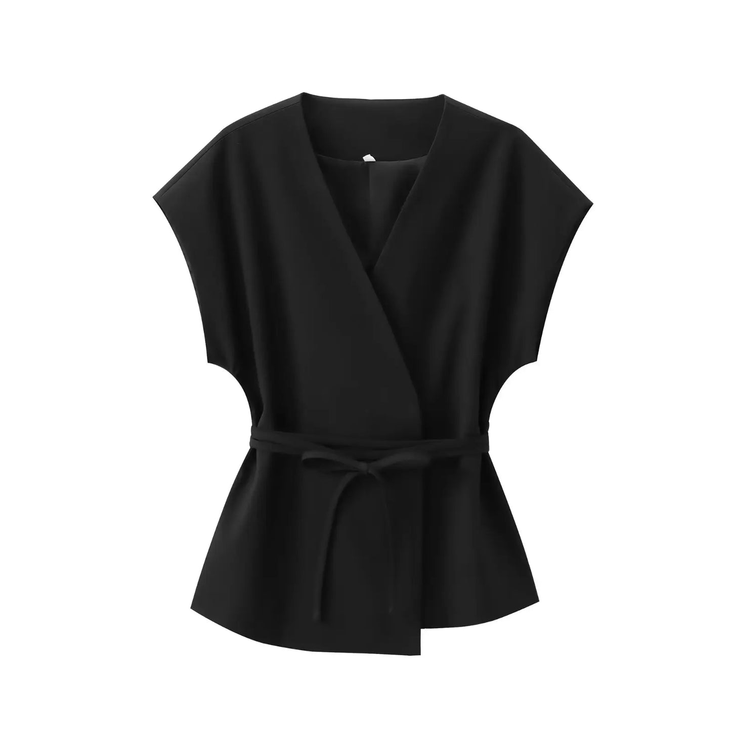 Women’s V-Neck Sleeveless Trouser Set – Summer Chic