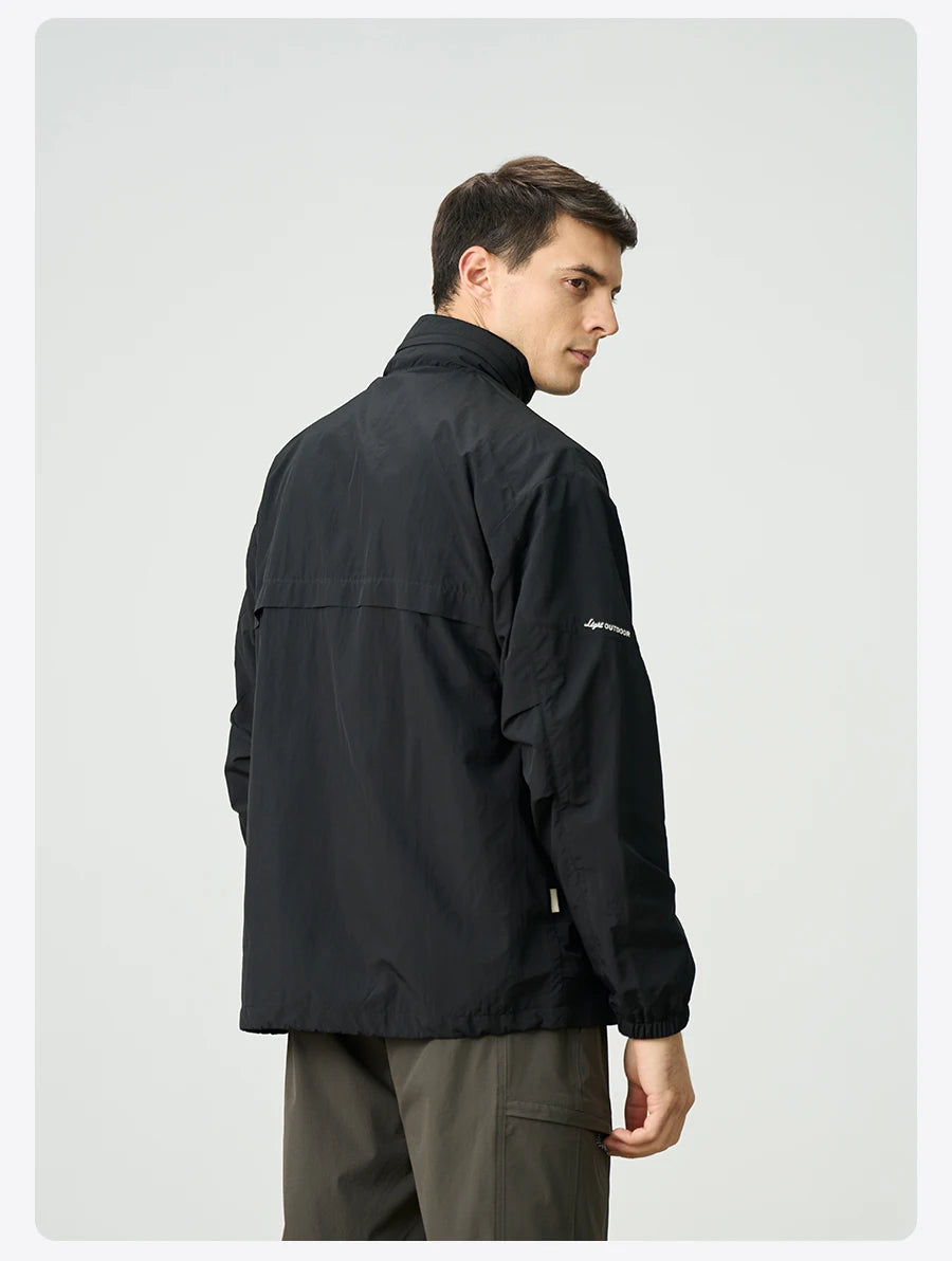 SIMWOOD Lightweight Hooded Jacket – Men’s Oversized Spring/Summer Coat