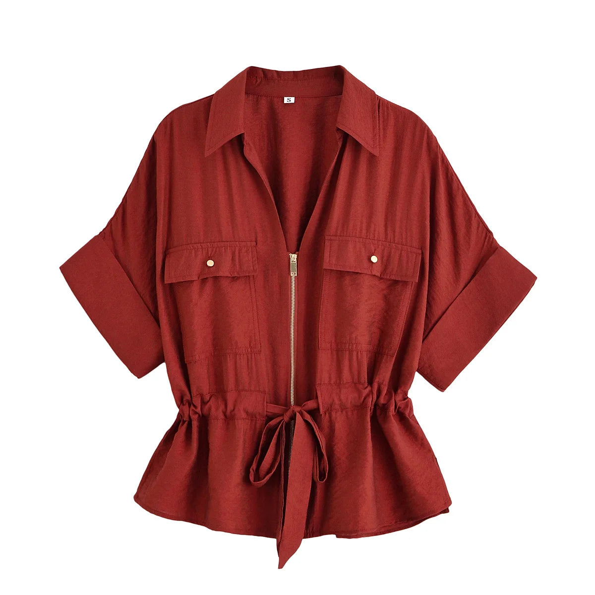 Women’s Summer 2-Piece Set – Loose Shirt & High-Waist Pants