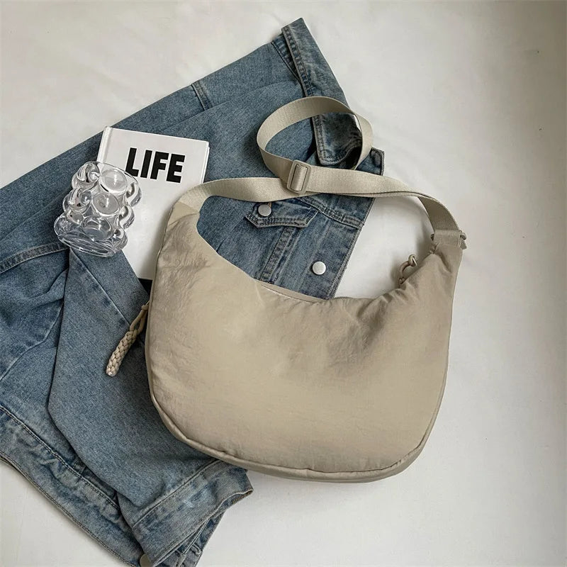 High-Capacity Nylon Crossbody Shoulder Bag for Women