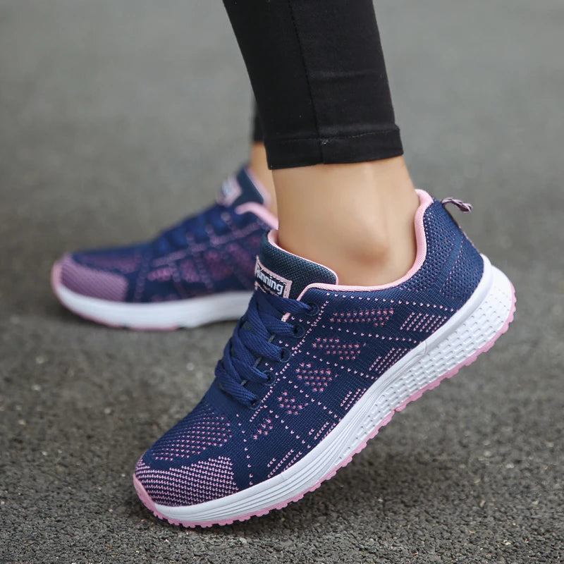 Women’s Mesh Breathable Sneakers – Lightweight Casual Vulcanized Shoes for Summer & Everyday Wear