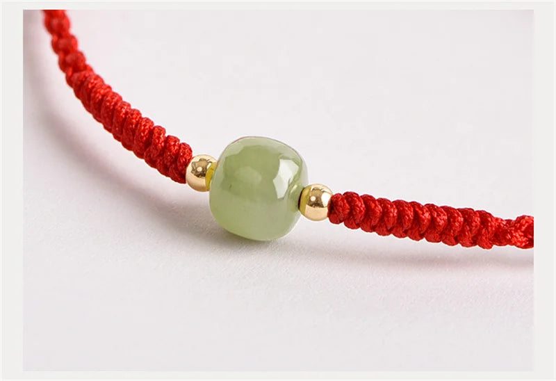 Handmade Adjustable Jade Bead Couples Bracelet – Lucky Charm