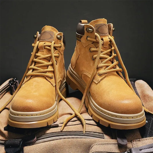 Vanmie Winter Men Boots Fashion Men's Winter Ankle Boots for Men Women Warm Fur Timber Boots Male Ladies Winter Booties