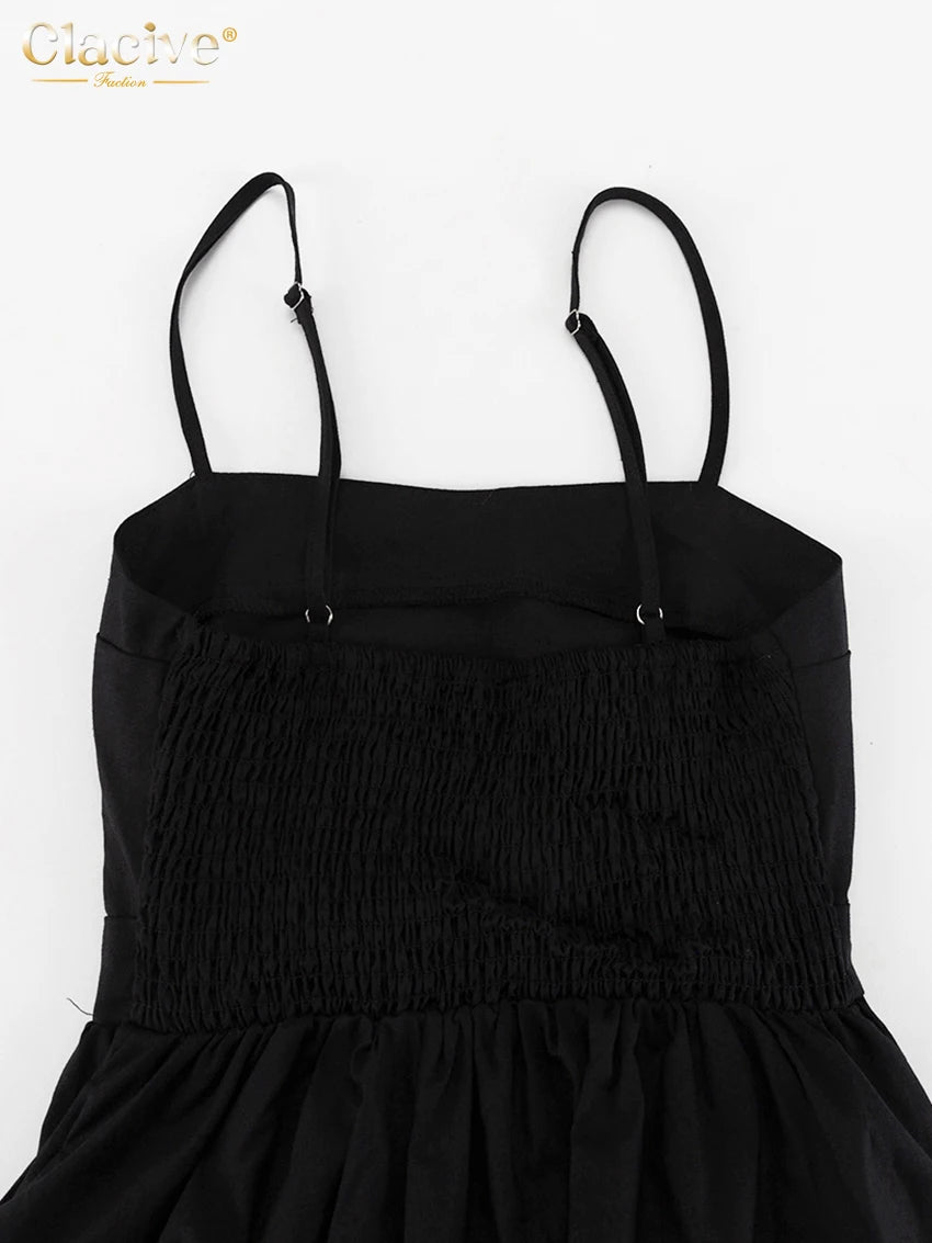 Black Cotton Sleeveless Maxi Dress β Elegant Summer Style