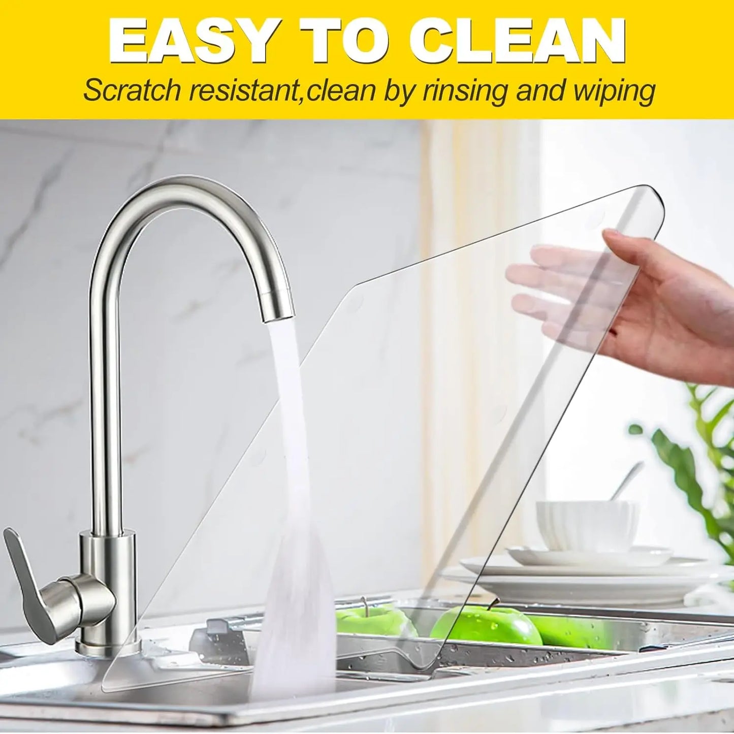 Acrylic Cutting Board with Lip – Non-Slip Transparent Counter Protector