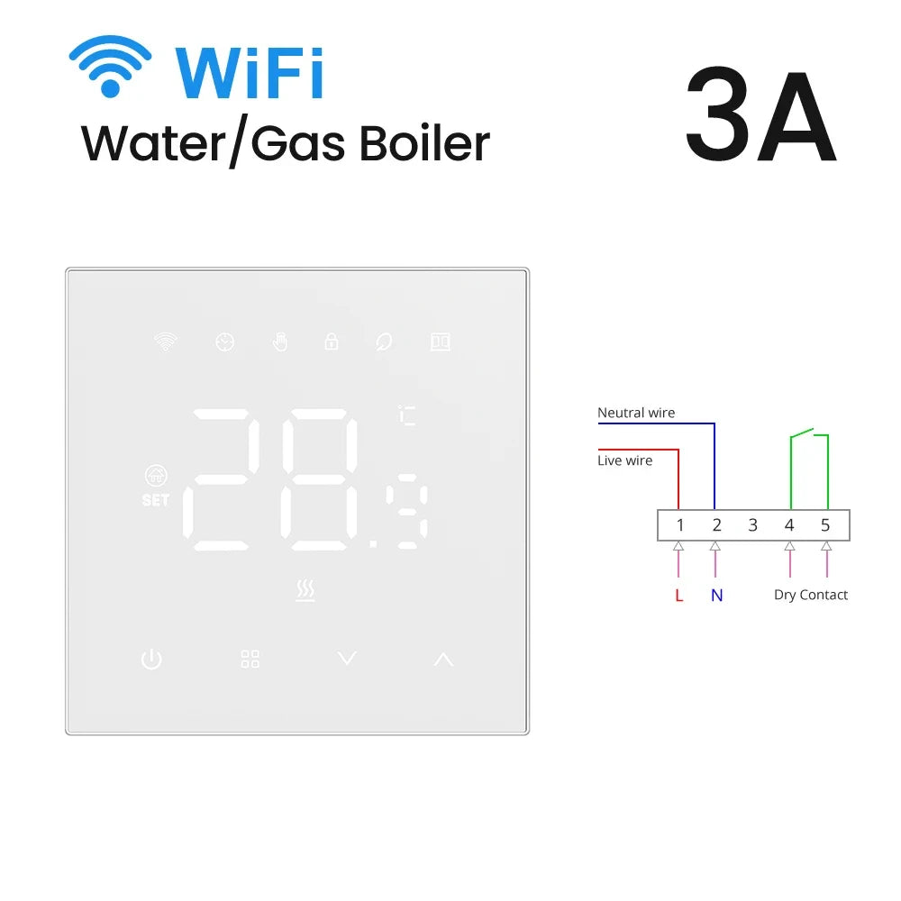 AVATTO Tuya WiFi Heating Thermostat 220v,Smart Electric Water Floor Heating Temperature Controller for Google Home Alexa Alice