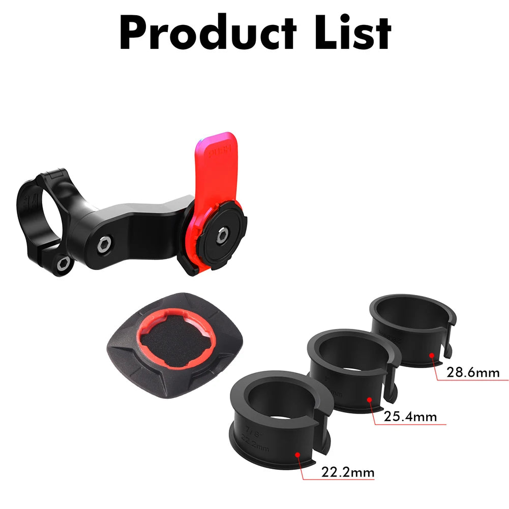 Motorcycle Bike Phone Holder Stand Bicycle Quad Lock Phone Holder Bike Holder 360° Rotatable Navigation Support Security Bracket