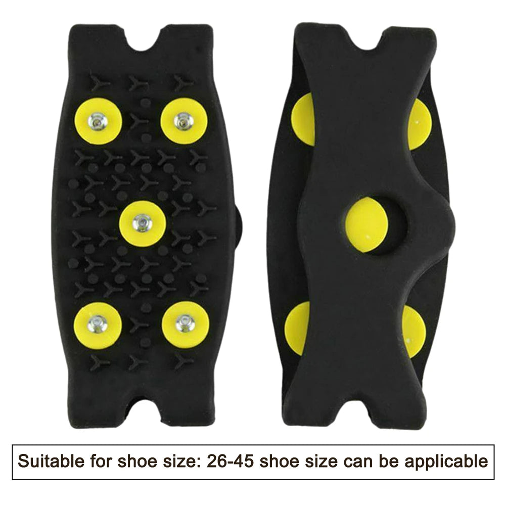 10/5 Teeth Climbing Crampons Anti-Slip Mountaineering Cleats Outdoor Unisex Snow Claw Shoe Covers Walking Hiking Accessories