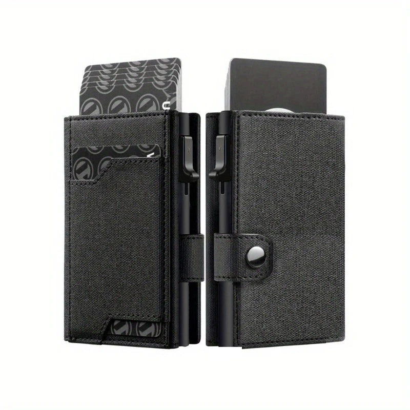 Pop up Card Wallet RFID Blocking Credit Card Holder Three Fold Wallet with Large Capacity