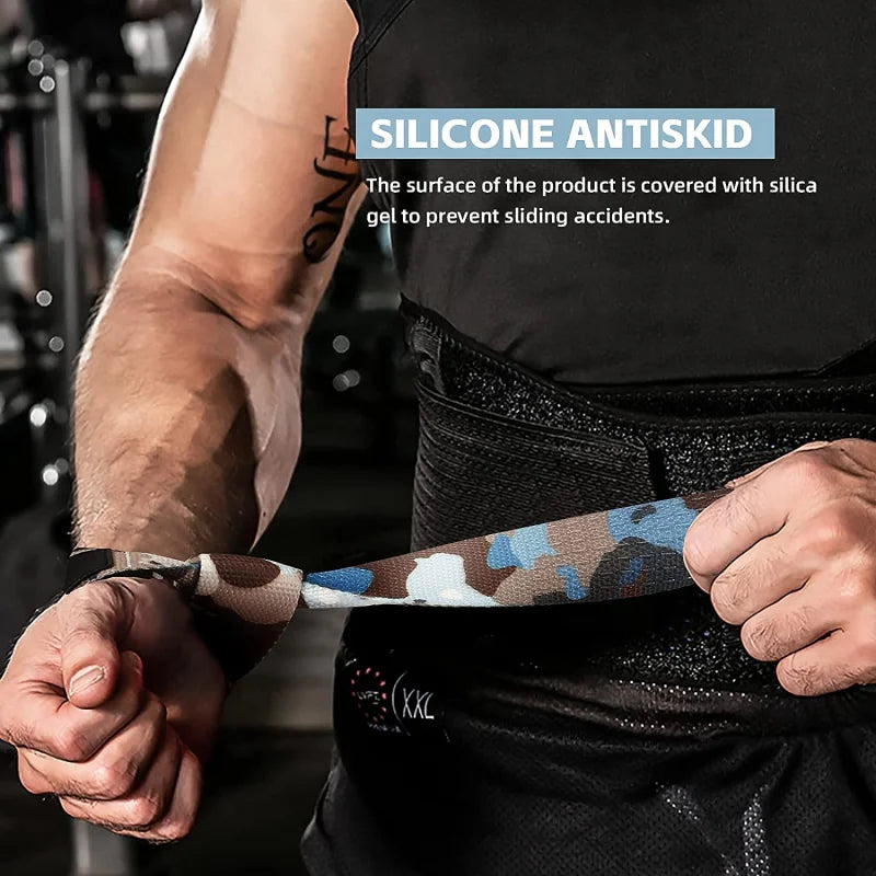 Weightlifting Wrist Straps Strength Training Booster Belt Adjustable Non-slip Gym Fitness Lifting Strap Wrist Support Grip Band