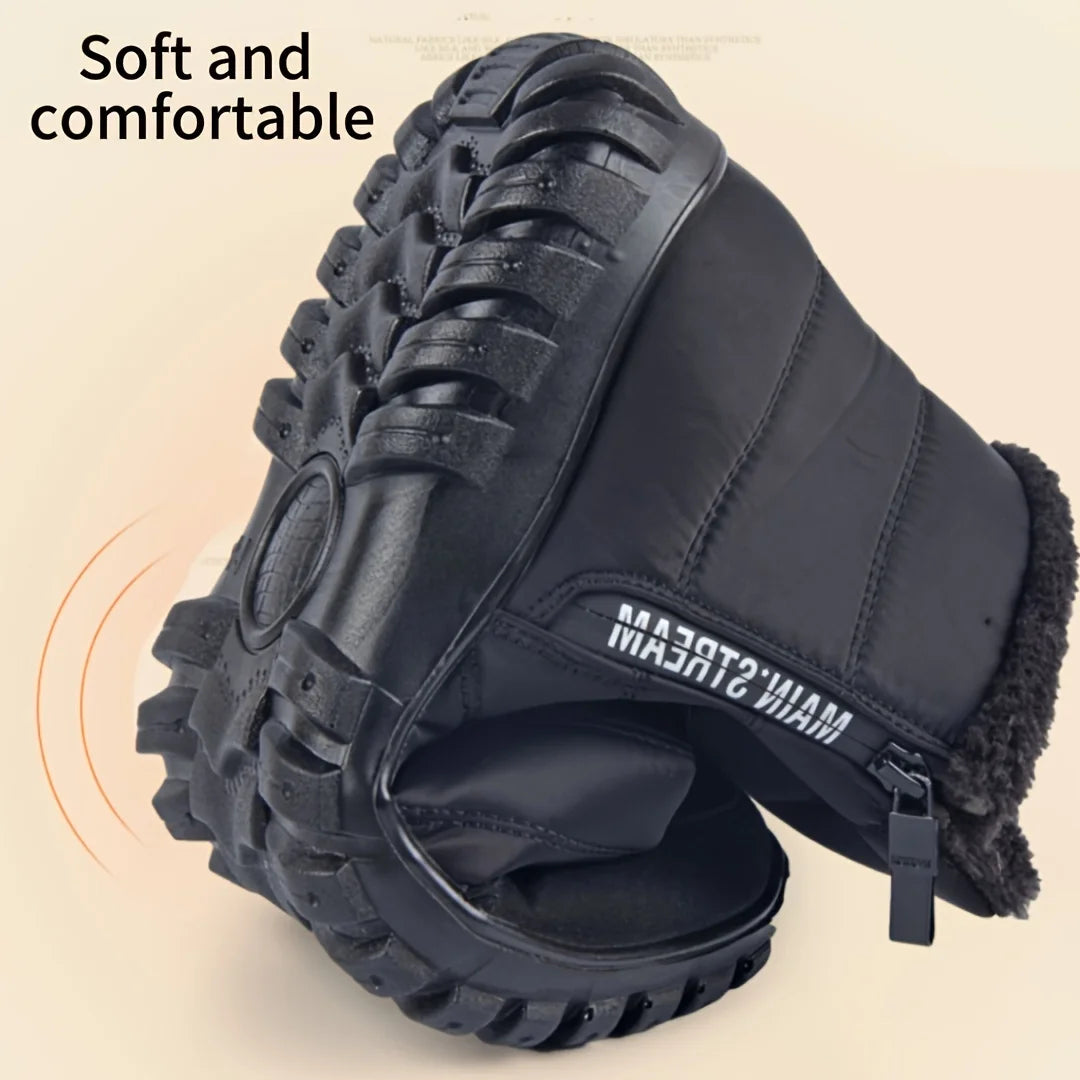 Men's sneakers Warm Cotton Zipper Snow Ankle Boots, casual shoes designer shoes Waterproof Snow Boots free shiping shoe