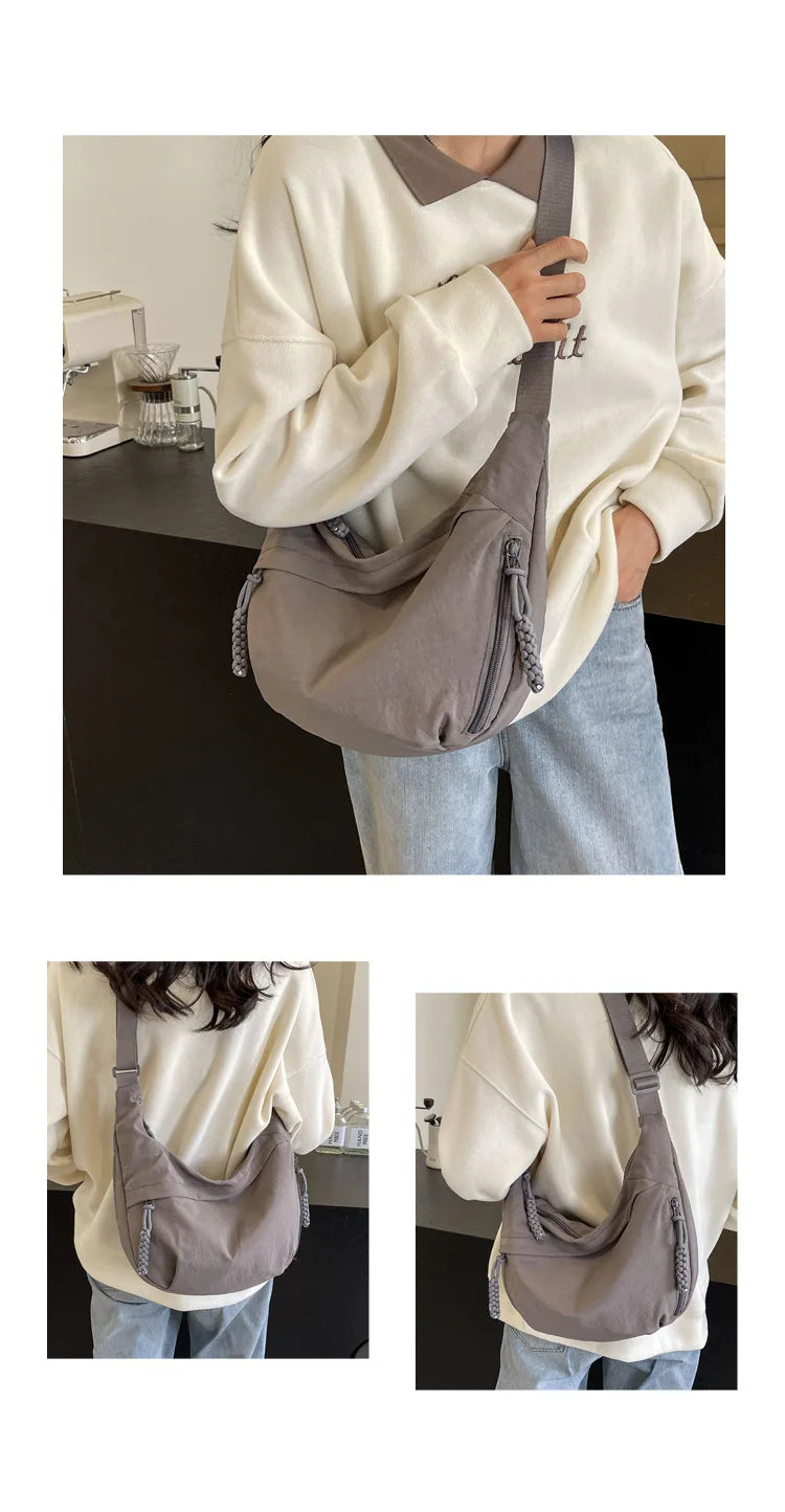 Unisex Oxford Crossbody Messenger Bag – Large Capacity & Casual Style