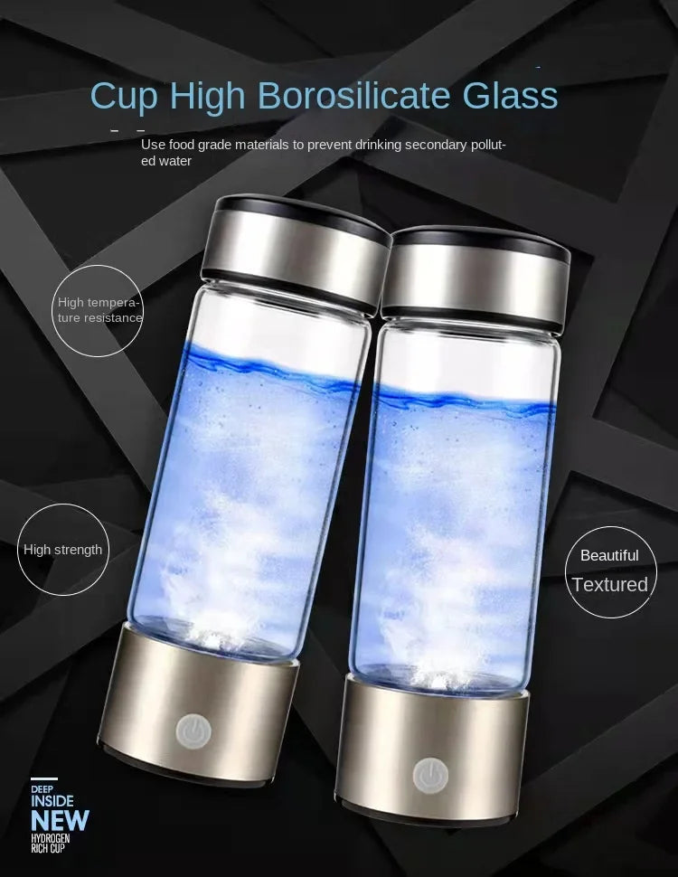 420ML Water Filter Hydrogen Ionized Water Bottle Hydrogen Generator Bottle Portable Water Ionizer Health Cup Home Appliance