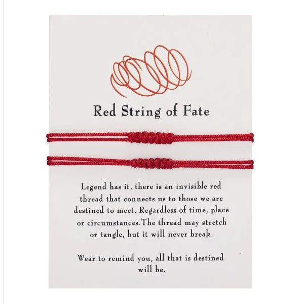 Handmade Tibetan Knot Bracelet – Red & Black Unisex Rope Charm