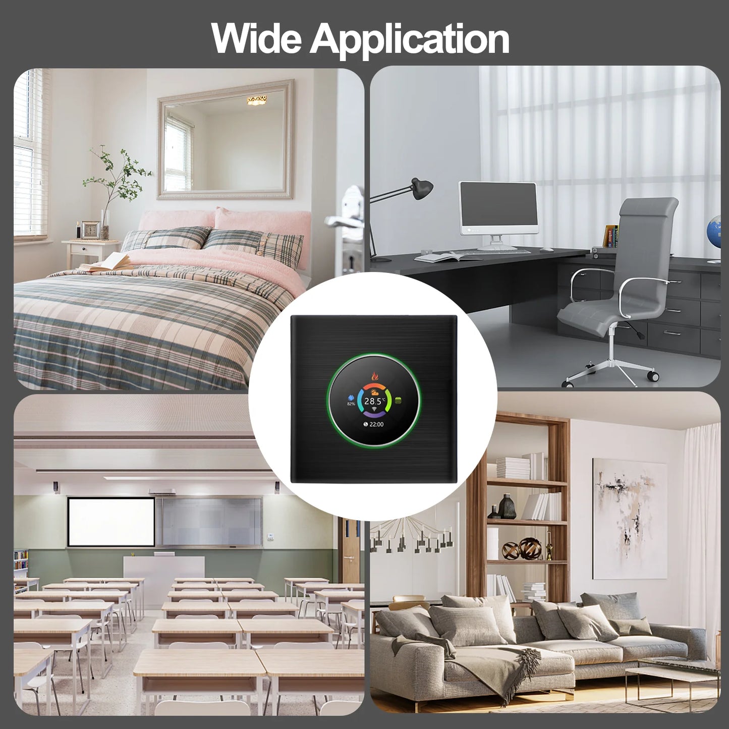 WiFi Smart Thermostat Temperature Controller Weekly Programmable Button Control/ Mobile APP/ Voice Control Compatible with Alex