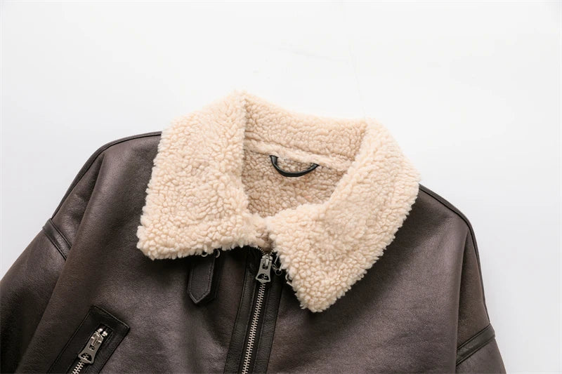 Women’s Faux Shearling Winter Coat – Thick, Warm & Stylish | RARF