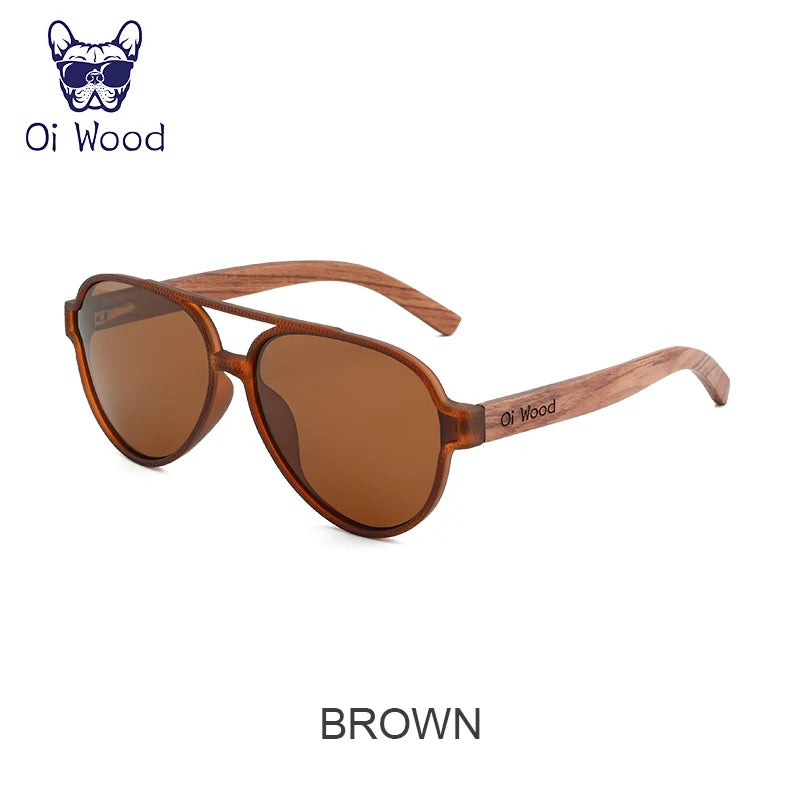 Oi Wood Sunglasses For Women Men Wooden Sun Glasses Polarized UV400 High Quality Eyewear Accessory Original Box