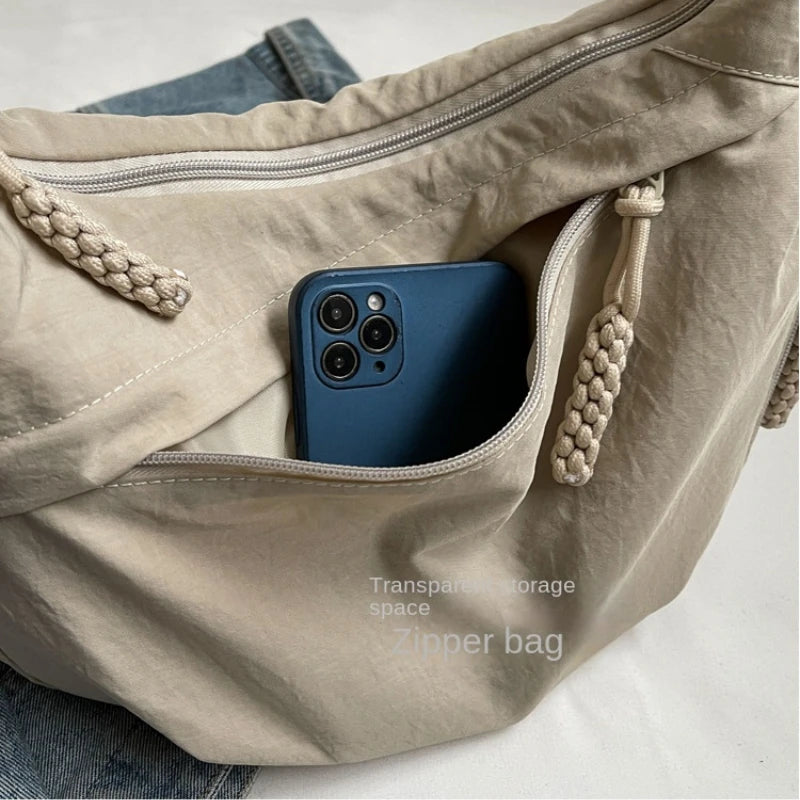 Unisex Oxford Crossbody Messenger Bag – Large Capacity & Casual Style