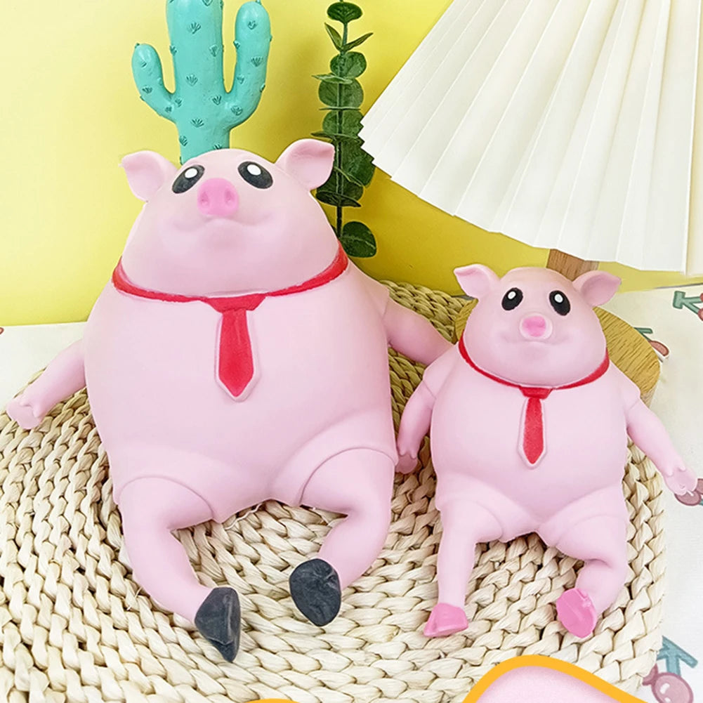 Cute Pet Squeezing Pink Pig Stress Relief Toy Funny Soft Squeezing Animal Little Pig Stress Relief Toy Birthday Gift for Kids