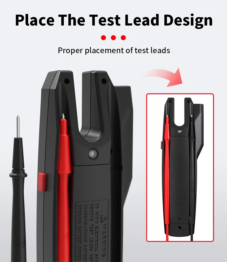 BSIDE Professional Digital Clamp Meter U6 Fork 600A Ammeter Pliers T-RMS DC AC Current OpenJaw Electrical Tester Auto Multimeter