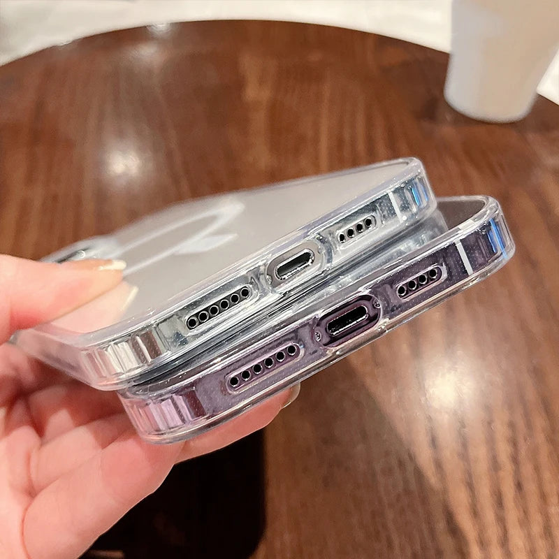 MagSafe Clear Magnetic Case – Shockproof Transparent Cover for iPhone 11–16 Series