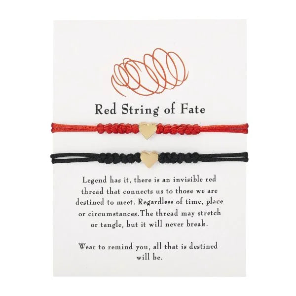 Handmade Tibetan Knot Bracelet – Red & Black Unisex Rope Charm