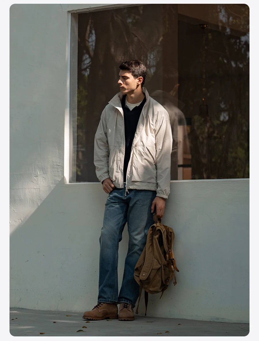 SIMWOOD Lightweight Hooded Jacket – Men’s Oversized Spring/Summer Coat