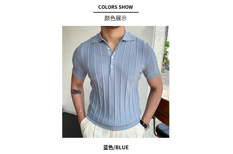 Men’s Slim Fit Polo Shirt – Breathable Short Sleeve Casual Top (M-3XL)