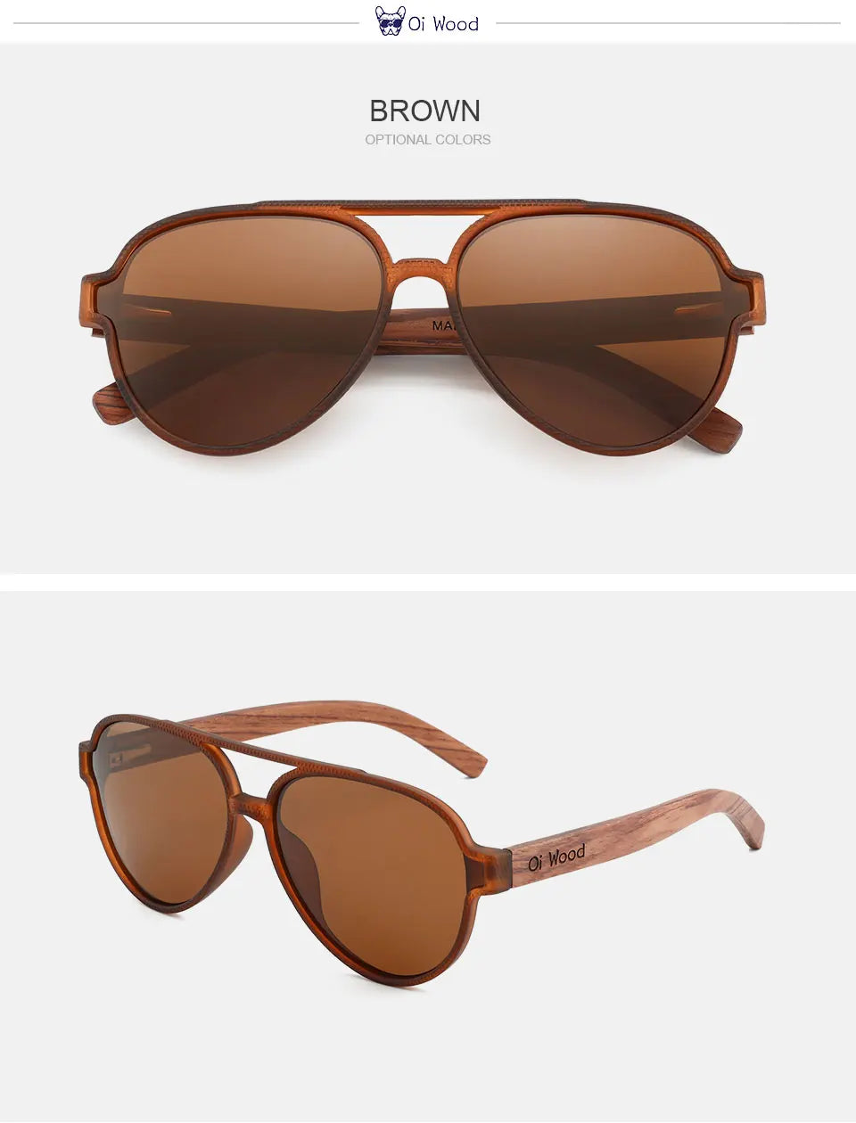 Oi Wood Sunglasses For Women Men Wooden Sun Glasses Polarized UV400 High Quality Eyewear Accessory Original Box