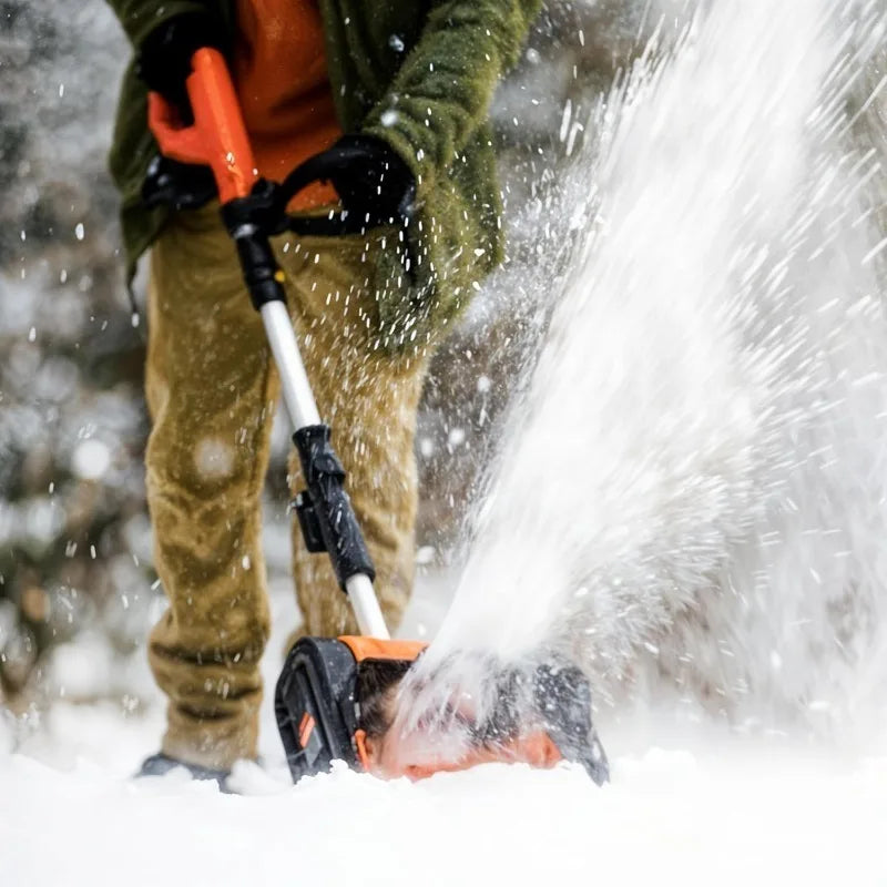 SuperHandy Cordless Snow Shovel, 20V 2Ah Electric Snow Thrower - Lightweight, 10"x5" Clearing Path, 25 ft Throwing Distance, 300