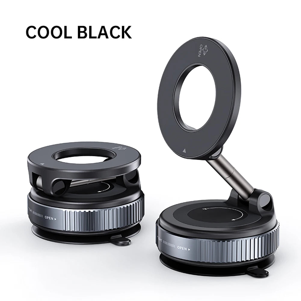 Magnetic Vacuum Adsorption Car Phone Mount 360° Rotatable Folding Mobile Phone Stand for Car/Gym/Mirror/Shower/Smooth Surface