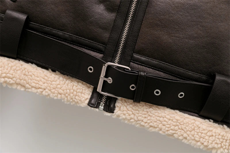 Women’s Faux Shearling Winter Coat – Thick, Warm & Stylish | RARF