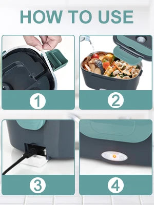 1.5L Electric Lunch Box Warmer โ 60W for Car & Home Use