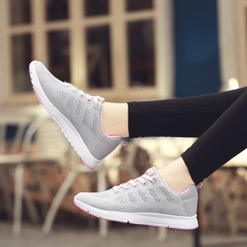 Women’s Mesh Breathable Sneakers – Lightweight Casual Vulcanized Shoes for Summer & Everyday Wear