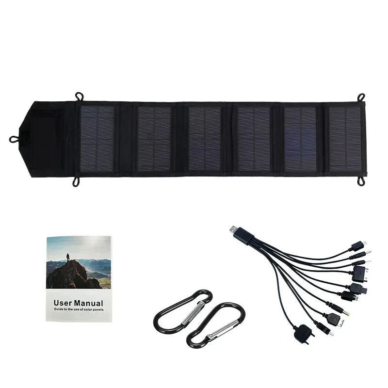 800W Foldable Solar Panel Charger – 20W USB/DC Output for Camping & Emergency Power