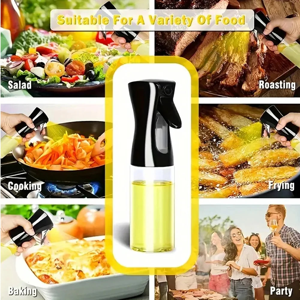 Oil Spray Bottle – Refillable 300ml/500ml for Cooking, BBQ, Air Fryer