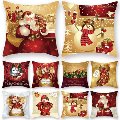 Christmas Cushion Cover Merry Christmas Decorations for Home 2025 Christmas Ornament Navidad Noel Xmas Gifts Happy New Year 2026