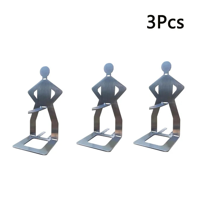 Funny BBQ Sausage Holder Stainless Steel Hot Dog Grill Holder Portable Camping Backpack Rack People Sausage Stand For Picnics