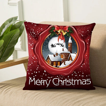 Christmas Cushion Cover Merry Christmas Decorations for Home 2025 Christmas Ornament Navidad Noel Xmas Gifts Happy New Year 2026
