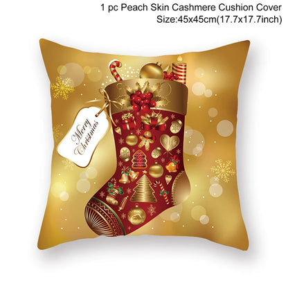Christmas Cushion Cover Merry Christmas Decorations for Home 2025 Christmas Ornament Navidad Noel Xmas Gifts Happy New Year 2026