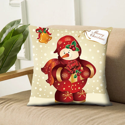 Christmas Cushion Cover Merry Christmas Decorations for Home 2025 Christmas Ornament Navidad Noel Xmas Gifts Happy New Year 2026