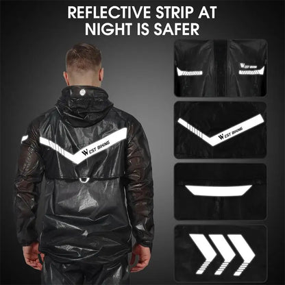 WEST BIKING Cycling Raincoat Waterproof Windproof Raincoat Reflective MTB Road Bike Cycling Jacket Pants Suit Men Women Clothes