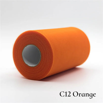 Tulle Roll 15cm 25 Yards Tulle Organza Roll Spool Tutu Fabric Wedding Birthday Decoration Party Supplies Baby Shower Accessories