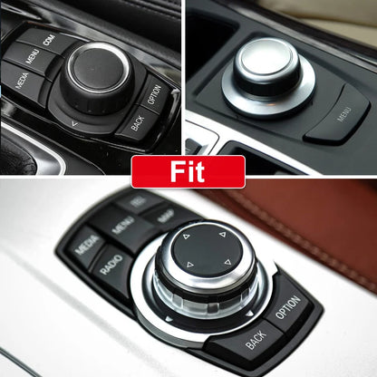 Car Multimedia Buttons Cover Stickers Knob Cover For BMW 1 3 5 Series X3 X5 X6 F30 F10 F25 E71 E84 E90 E70 E60 F20 E91 E92 E93