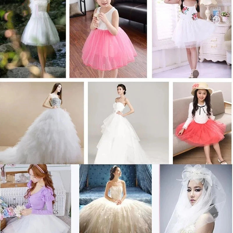 Tulle Roll 15cm 25 Yards Tulle Organza Roll Spool Tutu Fabric Wedding Birthday Decoration Party Supplies Baby Shower Accessories