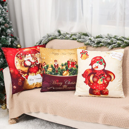 Christmas Cushion Cover Merry Christmas Decorations for Home 2025 Christmas Ornament Navidad Noel Xmas Gifts Happy New Year 2026