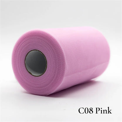 Tulle Roll 15cm 25 Yards Tulle Organza Roll Spool Tutu Fabric Wedding Birthday Decoration Party Supplies Baby Shower Accessories