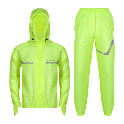 WEST BIKING Cycling Raincoat Waterproof Windproof Raincoat Reflective MTB Road Bike Cycling Jacket Pants Suit Men Women Clothes