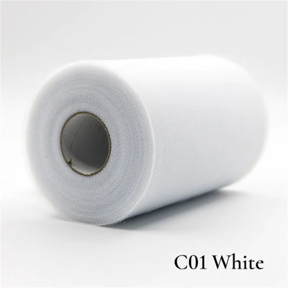 Tulle Roll 15cm 25 Yards Tulle Organza Roll Spool Tutu Fabric Wedding Birthday Decoration Party Supplies Baby Shower Accessories